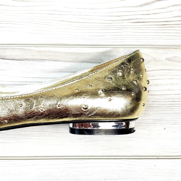 Vintage Georges Marciano Gold Flats SZ 9 - Picture 4 of 5